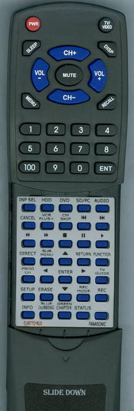 PANASONIC RTEUR7721KL0 Replacement Remote