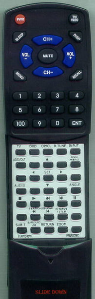 PANASONIC RTEUR7724010 Replacement Remote