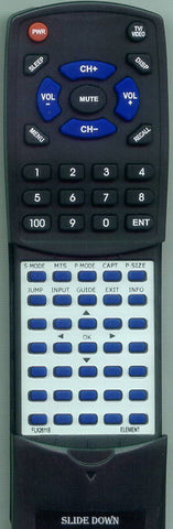 ELEMENT RTFLX2611B Replacement Remote