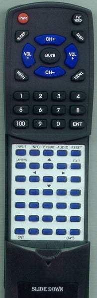 SANYO RTGXBJ Replacement Remote