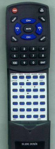SANYO RTGXCC Replacement Remote