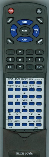 SANYO RTGXGB Replacement Remote
