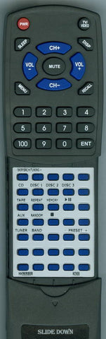 KOSS HH3505BSR Replacement Remote