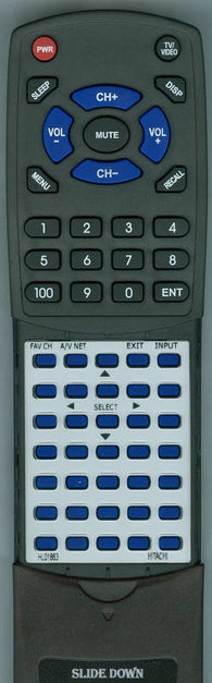 HITACHI 55HDX62 SIMPLE Replacement Remote
