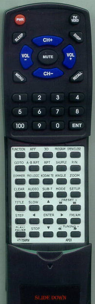 APEX HT170 Replacement Remote