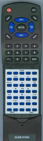 JENSEN RTJSBW750 Replacement Remote