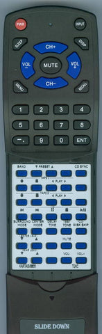TEAC RTKARTAGV8600 Replacement Remote