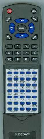 SINGTRONIC RTKTV4000HD Replacement Remote