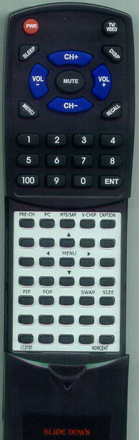 NORCENT RTLC2720 Replacement Remote