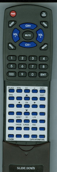 CURTIS LCD4299A Replacement Remote