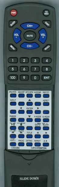 CURTIS RTLCDVD326A2 Replacement Remote