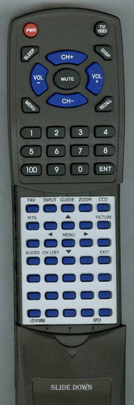APEX LD1919RM Replacement Remote