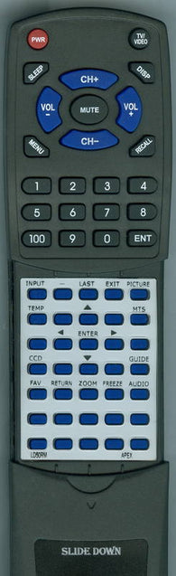 APEX LE2412 Replacement Remote