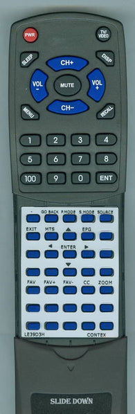CONTEX RTLE39D3H Replacement Remote