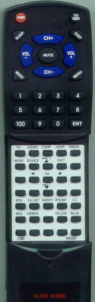 NORCENT RTLT3250 Replacement Remote