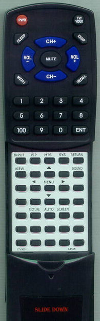 ASTAR RTLTV3001 Replacement Remote