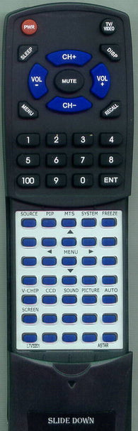 ASTAR RTLTV3201 Replacement Remote