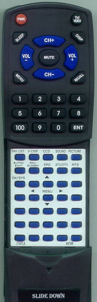 ASTAR LTV37LS Replacement Remote