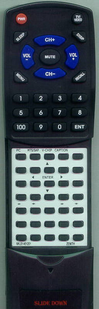 ZENITH Z15LCD1 Replacement Remote