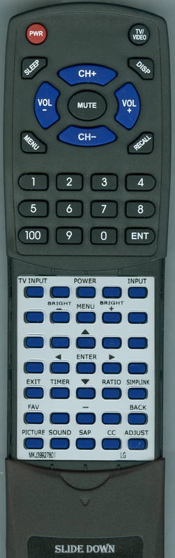 LG RTMKJ39927801 Replacement Remote Control