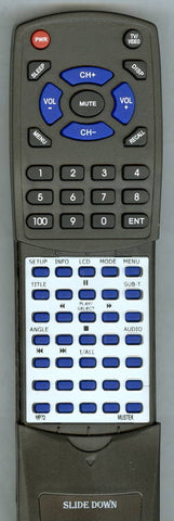 MUSTEK RTMP72 Replacement Remote