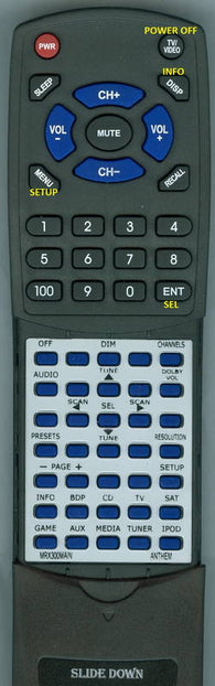 ANTHEMINSERT MRX300 MAIN Replacement Remote