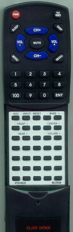 MILLENIUMS3100SUB MTS3100-SUBWOOFER Replacement Remote