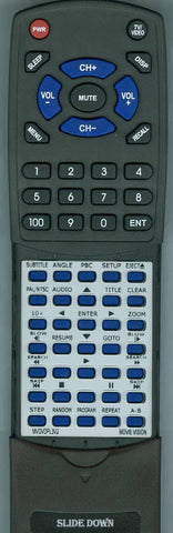 MOVIEVISION MVDVDPL3V2 Replacement Remote