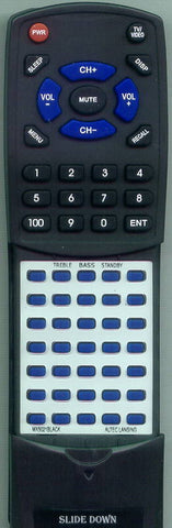 ALTECLANSING RTMX5021BLACK Replacement Remote