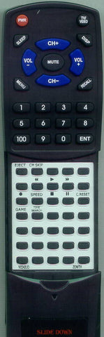 ZENITH N0242UD Replacement Remote