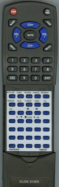 PANASONIC N2QAGB000002 Replacement Remote