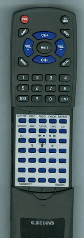 PANASONIC N2QAGB000010 Replacement Remote