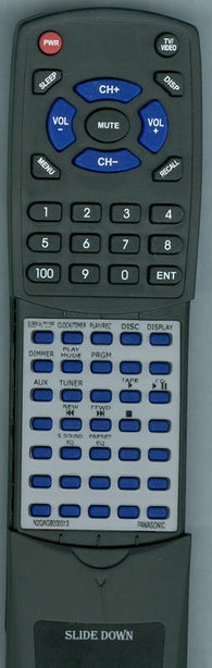 PANASONIC N2QAGB000013 Replacement Remote