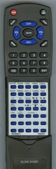 PANASONIC N2QAHB000013 Replacement Remote