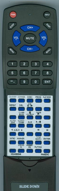 PANASONIC N2QAHB000045 Replacement Remote