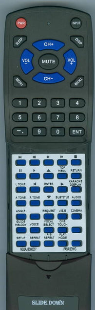 PANASONIC DVDRV45K Replacement Remote