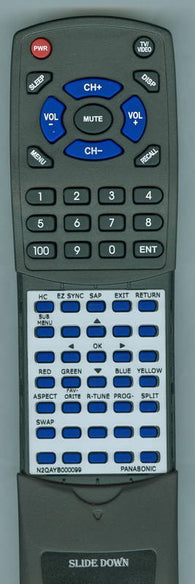 PANASONIC RTN2QAYB000099 Replacement Remote
