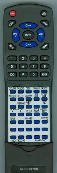PANASONIC N2QAYB000140 Replacement Remote