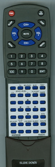PANASONIC RTN2QAYB000288 Replacement Remote
