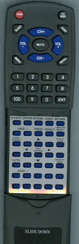 PANASONIC RTN2QAYB000305 Replacement Remote