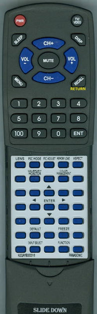 PANASONIC RTN2QAYB000316 Replacement Remote