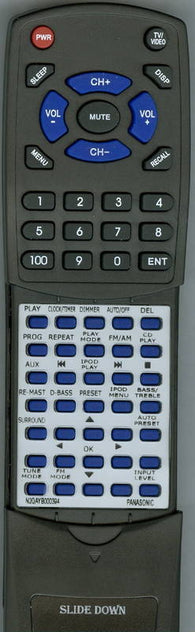 PANASONIC RTN2QAYB000394 Replacement Remote