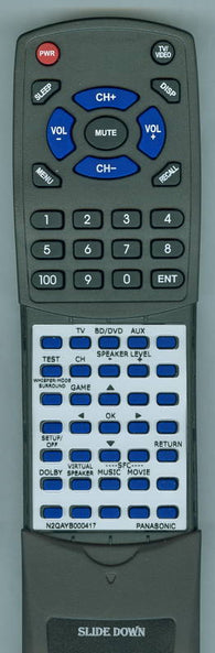 PANASONIC RTN2QAYB000417 Replacement Remote