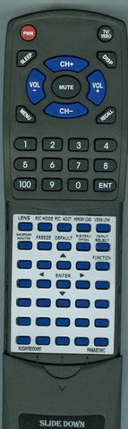 PANASONIC RTN2QAYB000450 Replacement Remote