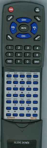 PANASONIC RTN2QAYB000485 Replacement Remote