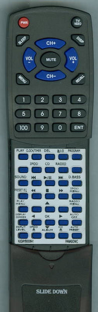 PANASONIC RTN2QAYB000641 Replacement Remote
