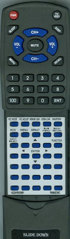 PANASONIC RTN2QAYB000681 Replacement Remote