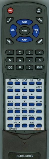 PANASONIC RTN2QAYB000704 Replacement Remote