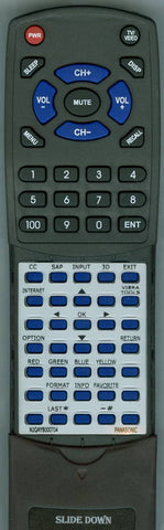 PANASONIC RTN2QAYB000704 Replacement Remote