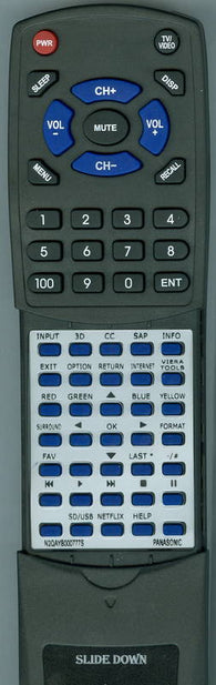 PANASONIC RTN2QAYB000777S Replacement Remote